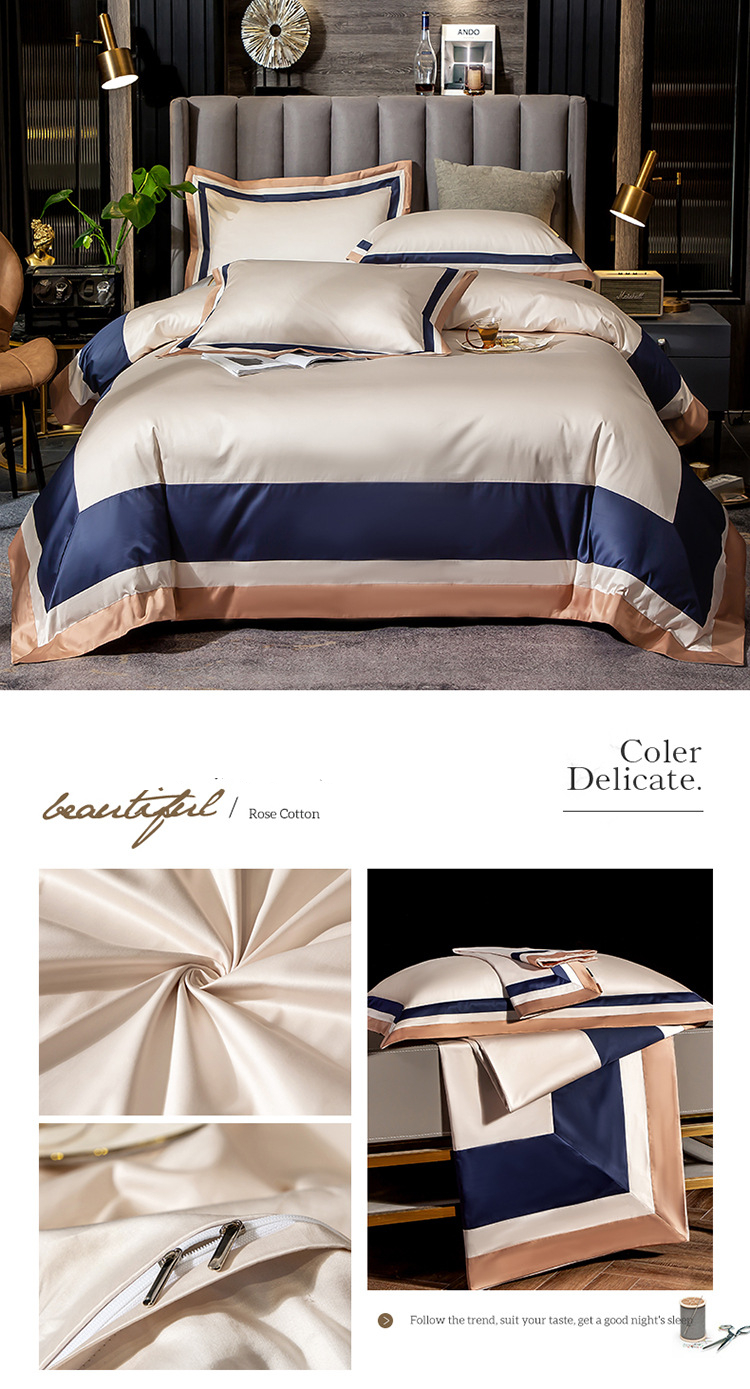 100s Egyptian Luxury Cotton And Embroidered Bedding Set Oh La Chic