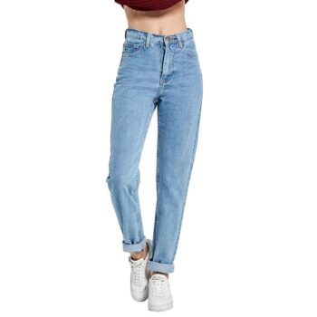 French Blue High Waist Patchwork Ruffles Denim Bell-bottom Trousers Su –  Omychic