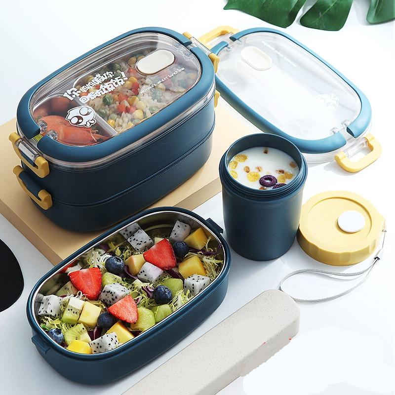 Multi-layer Portable Japanese Bento Thermal Lunch Box - Oh La Chic